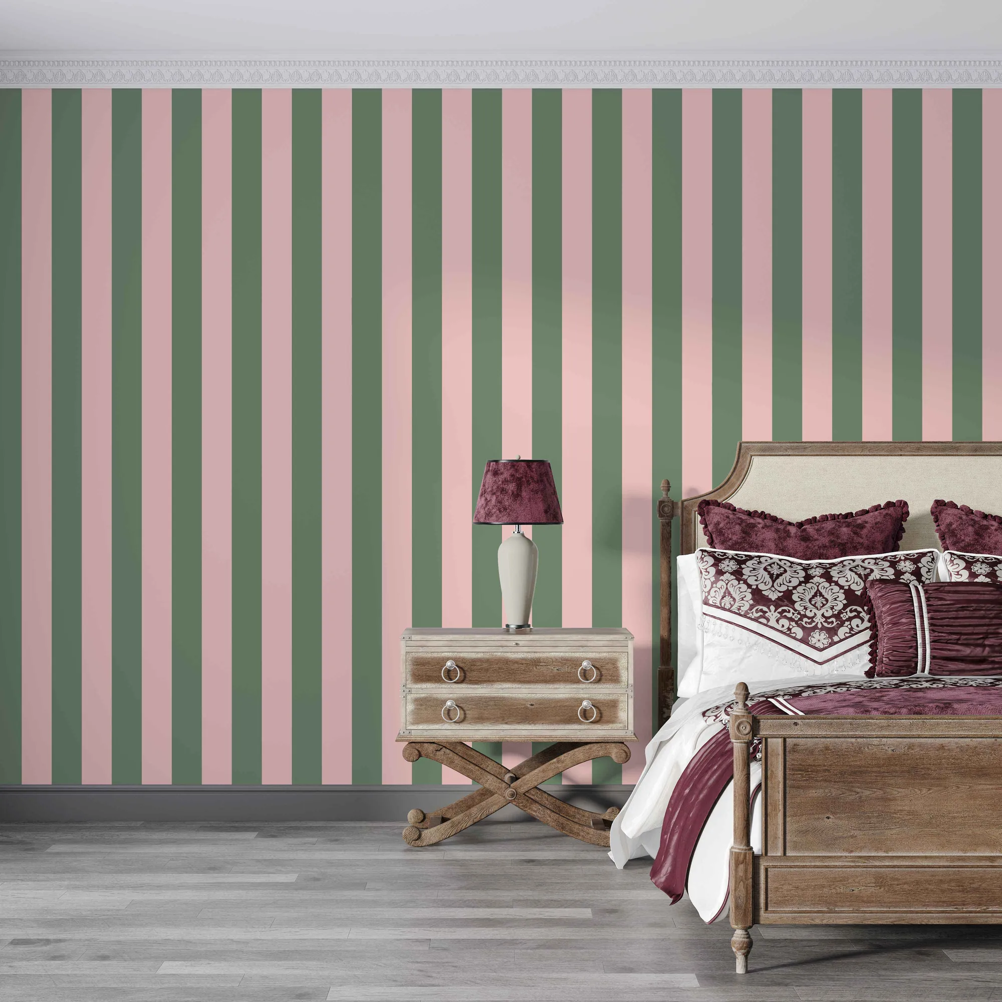 Green and Pink Stripe
