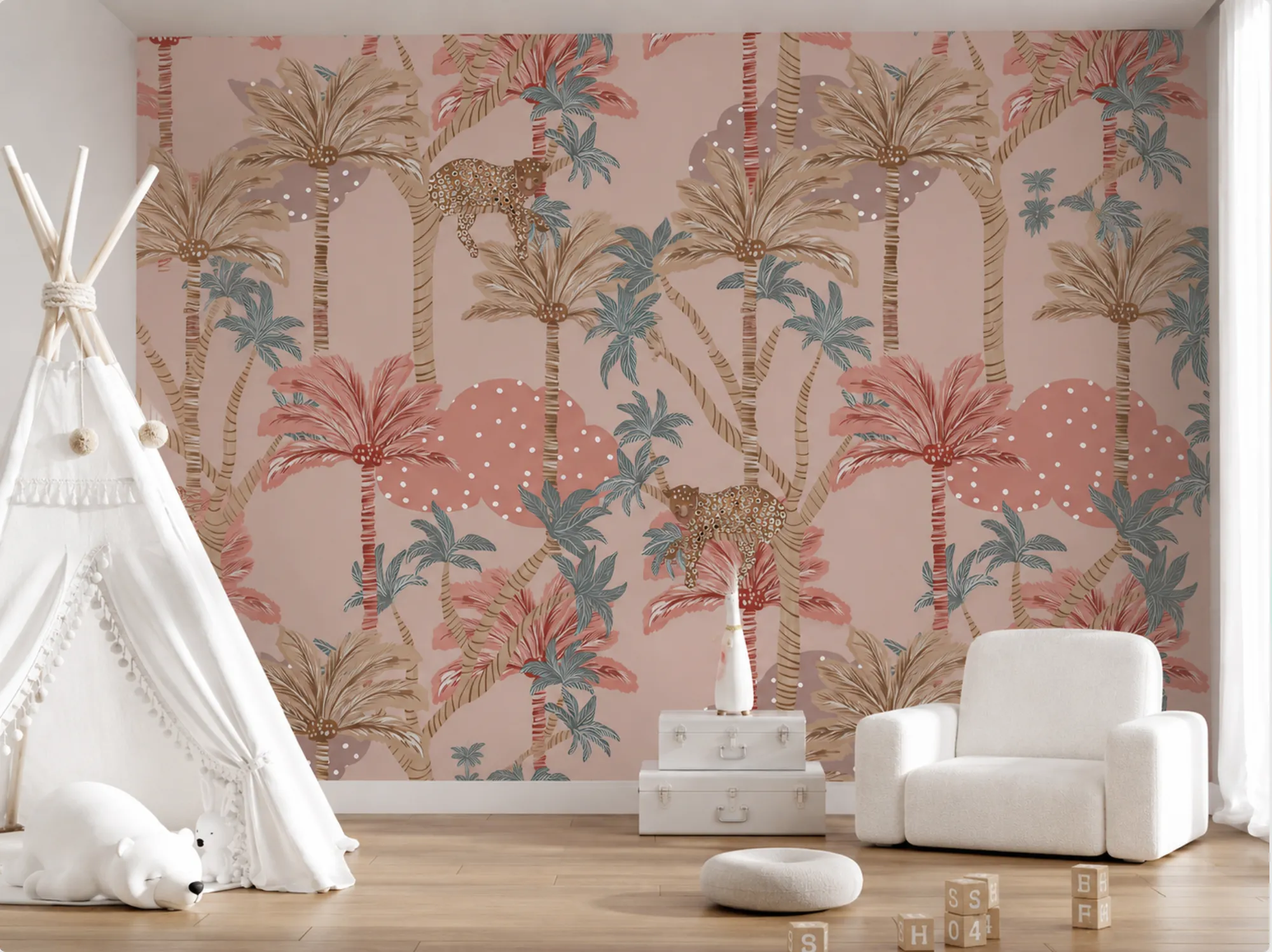 Leopard Palm Blush
